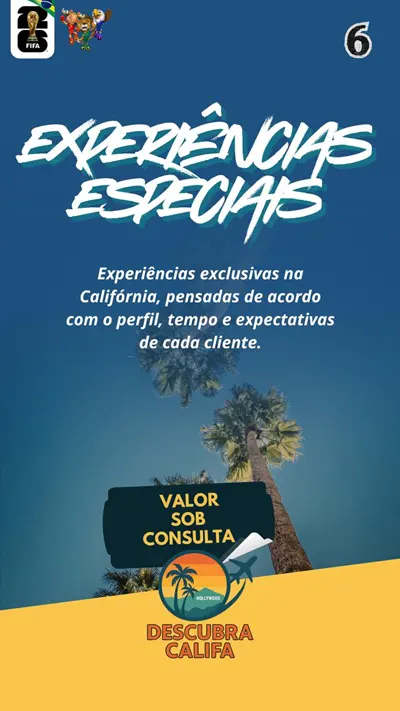 Card promocional das Experiências Especiais da Descubra Califa