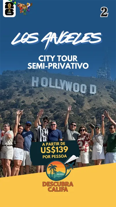 Card promocional do Los Angeles City Tour Semi Privativo